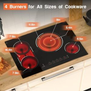Here is the generated SEO meta description:

"Upgrade your kitchen with this 30-inch electric cooktop featuring 4 burners, ceramic stove top, and BBQ burner. Enjoy touch controls, timer, child safety lock, and pause function for added convenience."