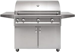 Savor outdoor cooking with the Artisan Professional Series 42-Inch Gas Grill, featuring Infrared Sear Zone and Double Side Burner on Cart. Perfect for propane enthusiasts seeking a premium grilling experience.