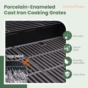 Savor backyard gatherings with Captiva Designs' 4-Burner Propane Gas BBQ Grill, featuring a side burner & durable porcelain-enameled cast iron grates. Perfect for outdoor cooking and patio parties!