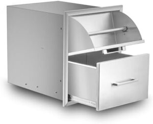 Elevate your outdoor grilling experience with the stainless steel BBQ drawer, perfect for your grill island or prep zone. Organize utensils and accessories in its spacious design, 17"W x21"H x21"D.