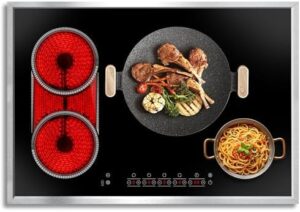 Unlock a modern cooking experience with our 30 Inch Electric Cooktop featuring 4 burners, touch control, and 7800W power. Perfect for busy kitchens, this stove top boasts BBQ & expandable zones, child lock, timer, and adjustable heat settings.