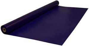 Here is the output:

"Transform your events with this heavy-duty navy blue tablecloth, made in the USA and perfect for banquets, birthday parties, or BBQs. 40 inches wide x 150 feet long for endless possibilities!"