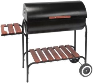Master the art of outdoor cooking with the 20530 Charcoal Barrel Grill, featuring a spacious 27.5" x 15.5" grill surface and durable construction for long-lasting use.