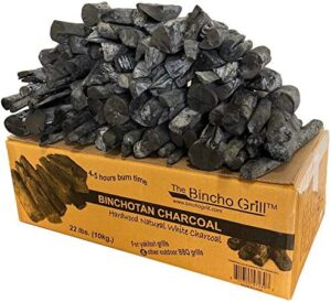 Discover high-grade Binchotan Charcoal, ideal for Yakitori and Japanese BBQ grills. Enjoy a premium grilling experience with 22lbs (10kg) of pure charcoal goodness, perfect for outdoor cooking enthusiasts.