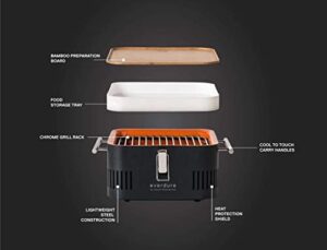 Discover the ultimate portable grilling experience with Everdure CUBE's compact design, tabletop BBQ, and features like a preparation board and food storage tray. Perfect for tailgating, camping, or beach trips!