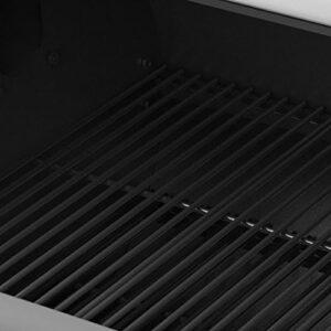 Savory outdoor cooking with the Signature Series DGSS443CB-D Heavy-Duty Compact Barrel Charcoal Grill, featuring a black powder coat and compact design for effortless grilling. Perfect for small gatherings or camping trips, enjoy delicious meals on-the-go!