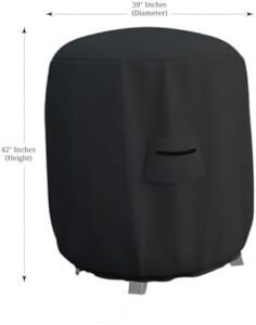 Protect your BBQ grill with the Covers & All Round Smoker Cover, water-resistant and UV-proof, perfect for outdoor use, fits 39" diameter drum grills.