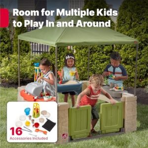 Delightful playtime awaits with the Step2 All Around Playtime Patio! Explore sensory play and imaginative fun for toddlers 2+. Includes 16 toys. Perfect for indoor/outdoor play, measures 64x25.5x190 cm.