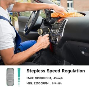 Here is the optimized SEO meta description:

"Powerful air duster combo for computers and more. 100,000 RPM motor and two nozzles for versatile cleaning. Long battery life and air can substitute tool for camping, BBQ, or car use. Save on your next purchase!"