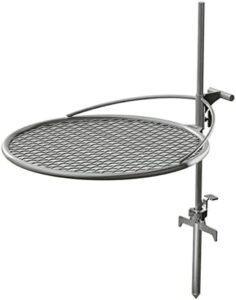 Here is the generated meta description:

"Upgrade your camping experience with Breeo's Outpost Grill 24, a durable stainless steel campfire grate perfect for cooking and featuring a carrying bag for easy transport. Save big on this USA-made accessory!"