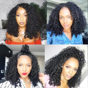 Get bouncy curls with our Burmese Curly 13x4 Lace Frontal Closure, featuring HD Transparent Lace and 150% density human hair extensions. Perfect for adding volume and style to your look!