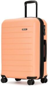 Expand your travel adventures with this 3-piece luggage set, featuring ABS hard shell construction, TSA lock, and spinner wheels. Perfect for checked-luggage needs.