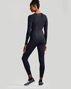 Here is the optimized SEO meta description:

"Correct your posture and stay comfortable with Tommie Copper's compression shirt featuring a front zipper, back and shoulder support for women. Upgrade your wardrobe and feel confident."