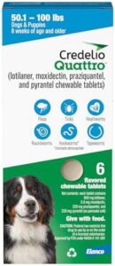 Protect your dog's health with Gechews' 6-in-1 parasite protection tablets. Chewable and easy to administer, suitable for dogs 50.1-100 lbs. A 6-month supply provides long-lasting protection.