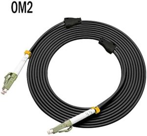Here is the meta description:

"High-quality fiber optic cable jumper for outdoor use, durable and resistant. Perfect for extending connections up to 100 meters with OM2 multimode fibers."