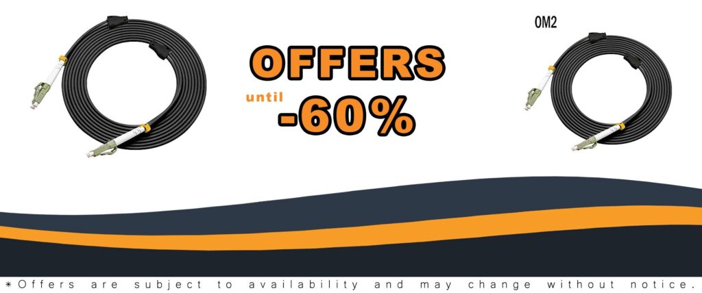 100 Meter Outdoor Armored Fiber Optic Cable OM2 50/125 Multimode LC to LC Jumper