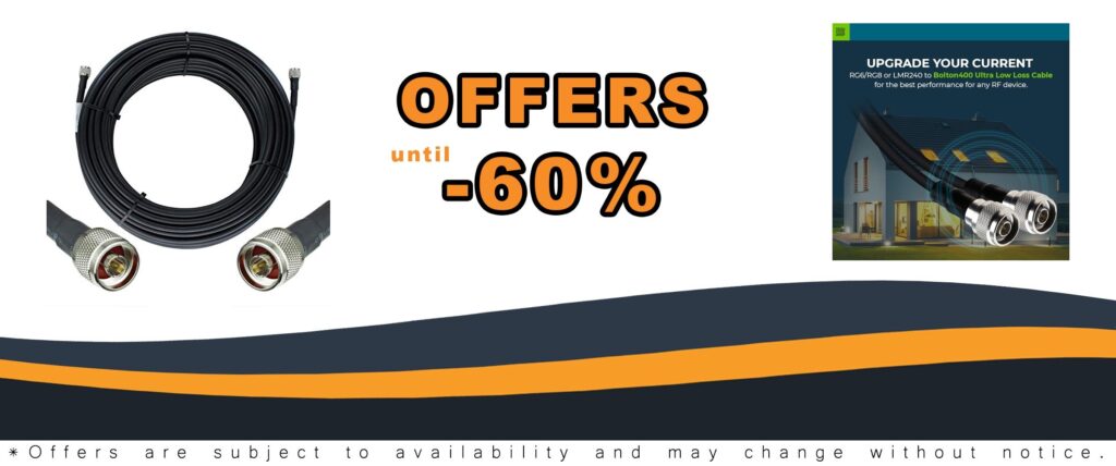 Bolton400 LMR Equivalent Ultra Low Loss Coax Cable 100ft N Male