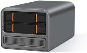 Here is the generated SEO meta description:

"Experience powerful computing with this 2 Bay N100 Mini PC featuring hot swappable storage, dual LAN ports and 4K UHD display. Get 8GB RAM and 128GB NVMe SSD for efficient performance."