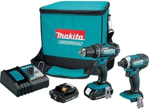 Experience the power of cordless convenience with Makita's CT225R 18V LXT Lithium-Ion Compact Cordless 2-Pc. Combo Kit, featuring a drill and driver for demanding tasks, all in a compact package. Save big on your next purchase!