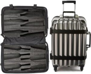 Protect your wine collection with VinGardeValise's TSA-approved suitcase featuring durable hard shell, shockproof foam and secure bottle protection. Perfect for enthusiasts and collectors!