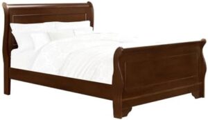 Discover the Pemberly Row Sleigh bed with easy assembly, no box spring needed. Cherry wood finish and eastern-style design bring elegance to your bedroom.