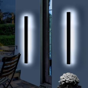 Elevate your outdoor spaces with the Mikeru 2 Pack LED wall sconce, offering 3 color temperature options and modern design for porch, patio or garage lighting. Perfect for any exterior decor, get yours today!