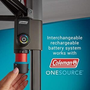 Shine up your outdoor gatherings with the Coleman OneSource Rechargeable LED Lighted Canopy, a 10x10ft tent perfect for beach parties, backyard events, and more.