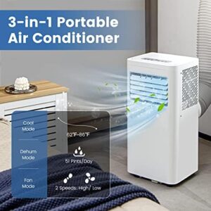 Stay cool and comfortable with the GOFLAME 3-in-1 Portable Air Conditioner, featuring a quiet AC unit, fan, and dehumidifier. Perfect for small spaces, it includes a timer, LED display, and remote control.