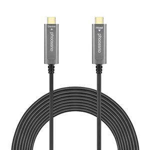 Here is the generated meta description:

"Boost your workflow with this 10Gbps USB C to C Fiber Optical Cable, perfect for high-speed transfers between devices. Compatible with Microsoft Azure, Logitech Camera, and more. Enjoy reliable connectivity up to 50FT."