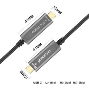Here is the generated meta description:

"Boost your workflow with this 10Gbps USB C to C Fiber Optical Cable, perfect for high-speed transfers between devices. Compatible with Microsoft Azure, Logitech Camera, and more. Enjoy reliable connectivity up to 50FT."