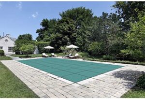 Protect your loved ones with the WaterWarden Inground Pool Safety Cover, backed by a 15-year warranty and UL classified to ASTM F1346. Triple stitched for maximum strength, this cover features green mesh and hardware included.