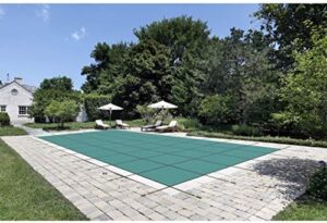 Protect your loved ones with the WaterWarden Inground Pool Safety Cover, backed by a 15-year warranty and UL classified to ASTM F1346. Triple stitched for maximum strength, this cover features green mesh and hardware included.