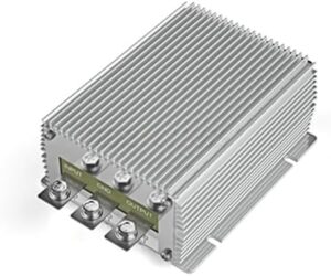 "Boost your power with this 12V to 24V DC step up converter, ideal for golf carts and LED lights. Waterproof and reliable, it's perfect for outdoor use."