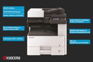 Here is the generated SEO meta description:

"Boost your office productivity with the ECOSYS M4125idn Monochrome A3 MFP printer. Print, scan, copy and fax with 25 ppm speed, up to 1200 dpi resolution and duplex printing capabilities."