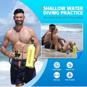 Dive into adventure with the Mini Scuba Tank, a lightweight aluminum cylinder delivering up to 25 minutes of diving time. Perfect for practice and backup air source.