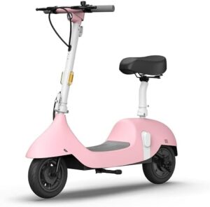 Discover the ultimate electric scooter with seat, perfect for adults! Reach up to 35 miles on a single charge and enjoy speeds of 15.5MPH. Features include 10-inch vacuum tires and UL 2272 certification. Upgrade your commute today!