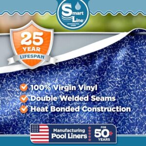 Transform your backyard oasis with this durable 10x15 ft oval pool liner, perfect for steel-sided above ground pools. Enjoy up to 54 inches of wall height and 25 gauge heavy-duty vinyl.