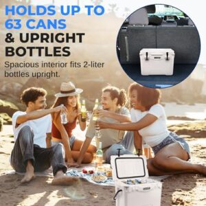 Here is the output:

"Keep your drinks cold for up to 5 days with this ultra-tough 25 quart rotomolded cooler box, holding up to 36 cans. Perfect for travel, camping, and outdoor adventures."