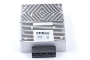 "Boost power with this DC 12V to DC 48V voltage converter, perfect for devices requiring 48V and up to 120W. Waterproof design ensures reliability."