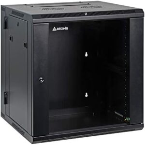 Here is the generated meta description:

"Maximize your data center space with this 12U professional server cabinet, featuring a double section design, locking glass door, and swing-out access for easy maintenance. Perfect for network racks."