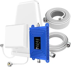 Maximize your home signal with our 4,500 sq.ft. cell phone booster kit, compatible with all US carriers including Verizon, AT&T, and Cricket. FCC approved for reliable coverage.