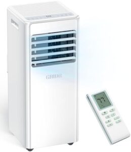 Here is the optimized SEO meta description:

"Cool your room with this powerful 8,000 BTU portable air conditioner, featuring 4 modes: cooling, dehumidifying, fan, and sleep mode. Quietly cools up to 300 sq.ft, with a timer and remote control."