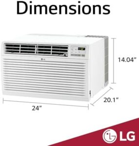 Stay cool and comfortable in rooms up to 440 sq.ft. with this powerful 9,800 BTU through-the-wall air conditioner featuring supplemental heat, remote control, and auto-restart. Perfect for bedrooms!