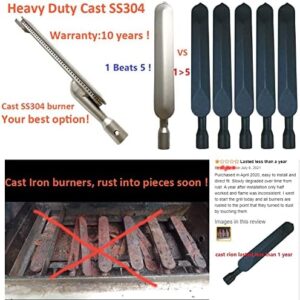 Upgrade your grilling experience with the 4 Pack Cast Stainless Steel 304 Oval Burner, compatible with Barbeques Galore, Kenmore Grand Turbo, and more models. Perfect for a seamless fit and durable performance.