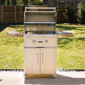 "Experience top-tier grilling with Coyote's 28-inch freestanding liquid propane grill, featuring 2 burners and premium BBQ capabilities. Great for outdoor kitchens and backed by a solid warranty."