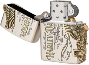 Get ready to ride in style with the HDP-75 Lighter, a limited edition Harley-Davidson model featuring 3-sided processing and sleek silver design. Perfect for enthusiasts, this unique lighter is a must-have collectible.