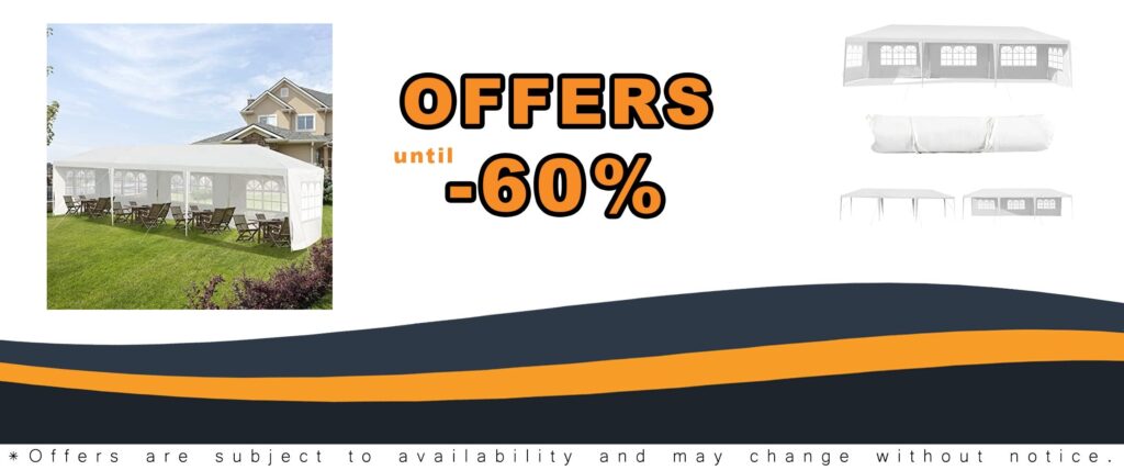 S Afstar 10FT x 30FT Outdoor Wedding Party Tent Instant Canopy Shade with Removable Sidewalls and Windows