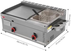 Cook up consistent results with this Commercial Stainless Steel Gas Grill featuring two heating zones and independent temperature control, perfect for restaurants and shopping malls. Save big on your grilling needs!
