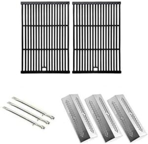 Here is the optimized meta description:

"Upgrade your grill with our Repair Kit for Pro Grill 226454/464 models. Includes stainless burners, heat plates, and cast cooking grates. Perfect for maintenance or replacement."