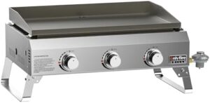 Here is the output:

Boost your outdoor cooking with this Onlyfire Flat Top Gas Griddle featuring 3 burners and foldable legs for BBQ, camping, or RV use. Get ready to savor delicious meals with a powerful 24000BTU propane grill.